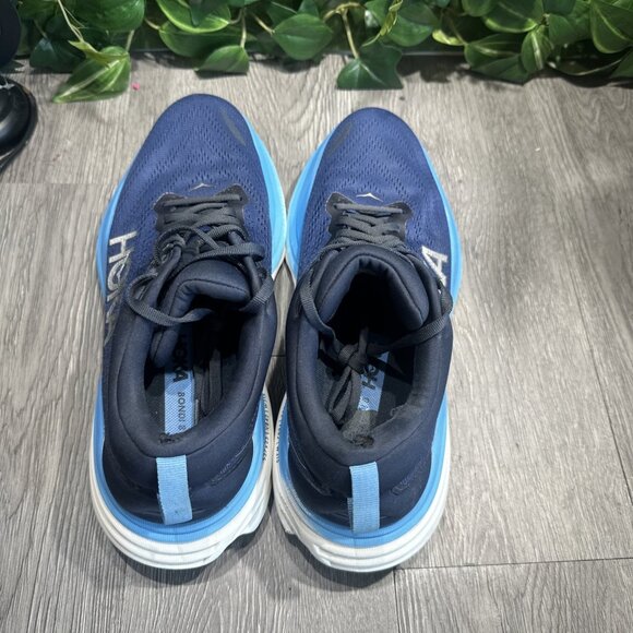 HOKA One One Bondi 8 Shoes Mens Size 9.5 D Blue Outer Space All Aboard Running main image 4